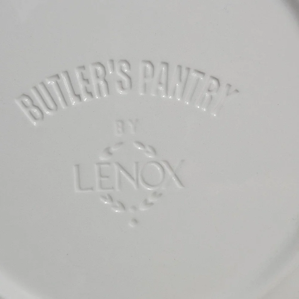 Lenox Butlers Pantry Pasta 4 Bowls Discontinued Ivory Stoneware Rimmed Soup Y2K
